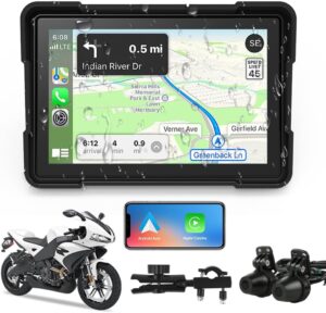 GPS Navigacija 5” za motor Multimedija CarPlay & Android Auto vodootporna Bluetooth DUAL kamera